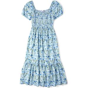 The Children’s Place Womens Short Sleeve Holiday Dress(Whirlwind Blue Floral)