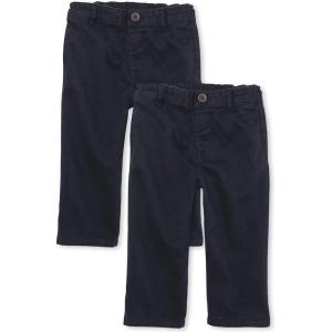 The Children’s Place and Toddler Stretch Relaxed Straight Chino Pants,multipacks(New Navy/New Navy 2-pack)
