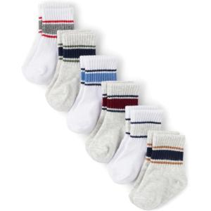 The Children’s Place baby-boys And Newborn Midi Socks Variety Pack(Sports 6-pack)