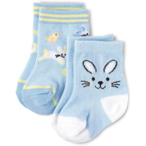 The Children’s Place baby-boys And Newborn Socks Variety Pack(Blue Bunny Midi 2-pack)