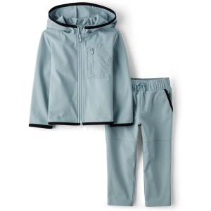 The Children’s Place baby-boys And Toddler Active Sweatshirt and Sweatpant, 2 Piece Outfit(Smokey Blue)