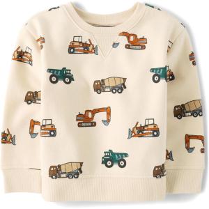 The Children’s Place baby-boys And Toddler Long Sleeve Active Premium Fleece Sweatshirt(Haystack)