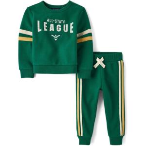 The Children’s Place baby-boys And Toddler Sweatshirt and Sweatpant, 2 Piece Outfit(Varsity Green)