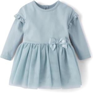 The Children’s Place baby-girls And Newborn Long Sleeve Romper(Dusky Blue Tutu)