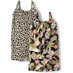 The Children’s Place baby-girls And Toddler Everyday Summer Rompers(Leopard 2-pack)