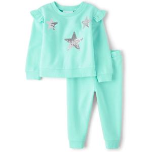 The Children’s Place baby-girls And Toddler Long Sleeve Active Shirt and Pant, 2 Piece Outfit(Icelandic)
