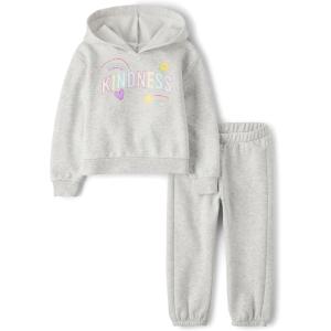 The Children’s Place baby-girls And Toddler Long Sleeve Active Shirt and Pant, 2 Piece Outfit(Kindness)