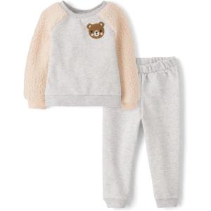 The Children’s Place baby-girls And Toddler Long Sleeve Active Shirt and Pant, 2 Piece Outfit(Lunar Bear)