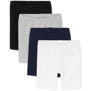 The Children’s Place baby-girls And Toddler Mix and Match Bike Shorts(Black/Heather Gray/Tidal/White 4-pack)