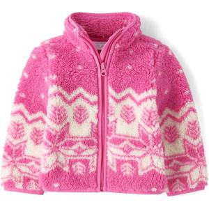 The Children’s Place baby-girls And Toddler Sherpa Jacket(Yreka Pink Fairisle)
