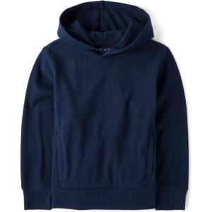 The Children’s Place boys Active Long Sleeve Sueded Rib Hoodie(Tidal Ribbed)