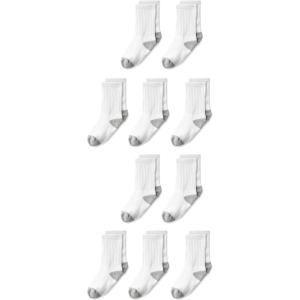 The Children’s Place boys And Toddler Crew Socks Variety Pack(White 10-pack)