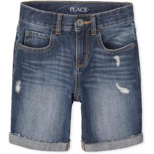 The Children’s Place boys Denim Shorts(Distressed Maguire Wash)