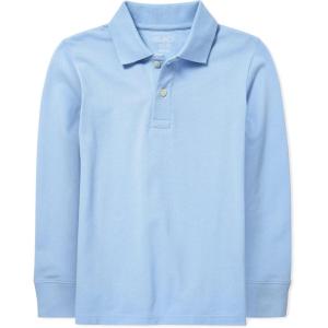 The Children’s Place boys Long Sleeve Pique Polo(Brook Single)