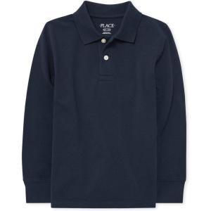The Children’s Place boys Long Sleeve Pique Polo(Nautico Single)