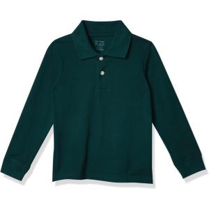 The Children’s Place boys Long Sleeve Pique Polo(Spruce Green Single)