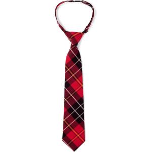 The Children’s Place boys Stripe Tie(Red Plaid)