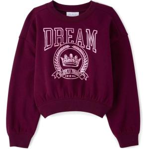 The Children’s Place girls Active Long Sleeve Embellished Winter Warm Sweatshirt(Love)