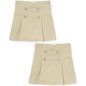 The Children’s Place girls Button Skort(Sandy 2-pack)