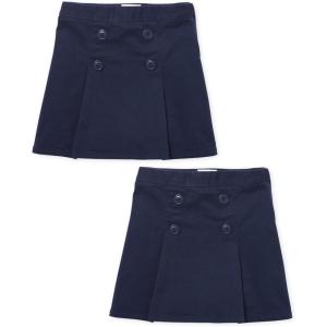 The Children’s Place girls Button Skort(Tidal 2-pack)