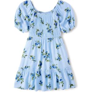 The Children’s Place girls Floral Smocked Babydoll Dress(Breeze Floral)