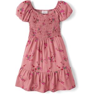 The Children’s Place girls Floral Smocked Babydoll Dress(Flora Smocked)
