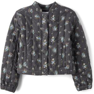 The Children’s Place girls Lightweight Layering Jacket(Tempest Gray Quilted)