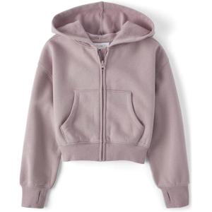The Children’s Place girls Long Sleeve Hooded Fleece Full Zip Up(Ultra Violet)