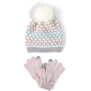 The Children’s Place girls Winter Hat and Mittens Cold Weather Set(Space Dye Set)