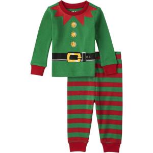 The Children’s Place unisex-baby And Kids, Sibling Matching, Holiday Pajama Sets, Cotton(Elf Christmas Suit)
