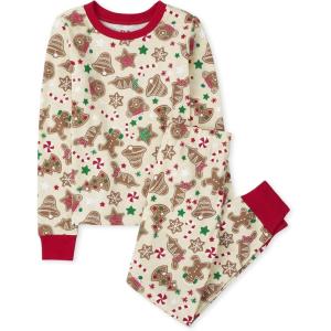 The Children’s Place unisex-baby And Kids, Sibling Matching, Holiday Pajama Sets, Cotton(Gingerbread Cookie)