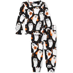 The Children’s Place unisex-baby And Kids, Sibling Matching, Holiday Pajama Sets, Cotton(Halloween Ghosts Allover)