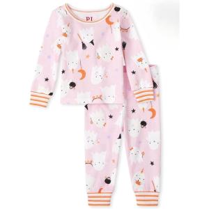 The Children’s Place unisex-baby And Kids, Sibling Matching, Holiday Pajama Sets, Cotton(Pink Halloween Ghost)