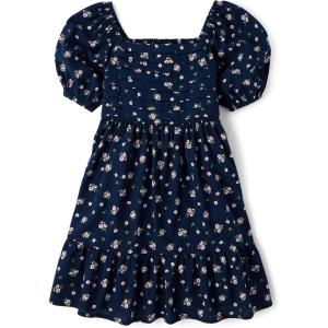 The Children’s Place,Short Sleeve Fashion Dress(Tidal Floral Pleated)