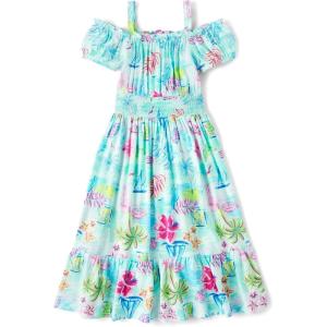 The Children’s Place,Short Sleeve Fashion Dress(Tropical Prints)