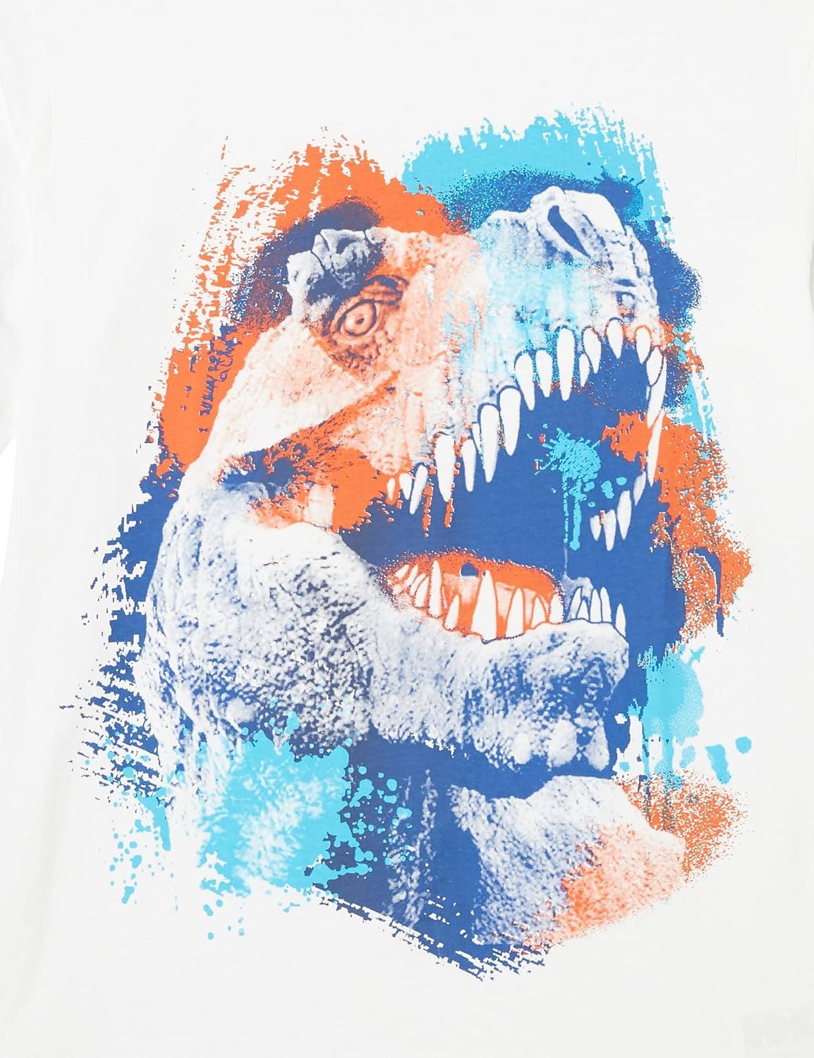 imageThe Childrens Place Boys Dino Long Sleeve Graphic TShirtsmultipacksDino BossDino SurfTrex 3pack