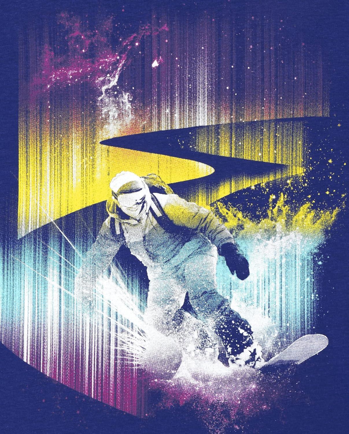 imageThe Childrens Place Boys GamerCarsSports Long Sleeve Graphic TShirts2 PackDefying GravitySnowboard 2pack