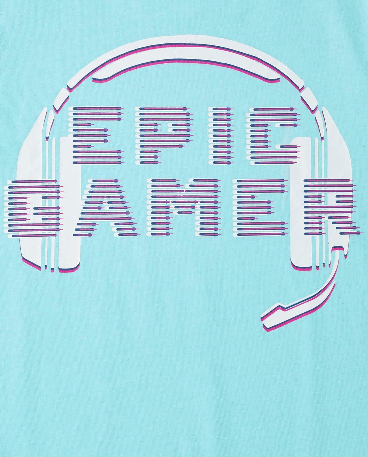 imageThe Childrens Place Boys Short Sleeve Graphic TShirt 3PackChallenge AcceptedCautionEpic Gamer