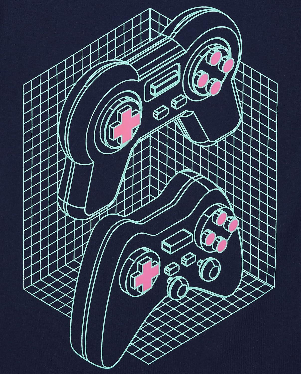 imageThe Childrens Place Boys Short Sleeve Graphic TShirt 3PackControllersMax LevelGame Time 3pack