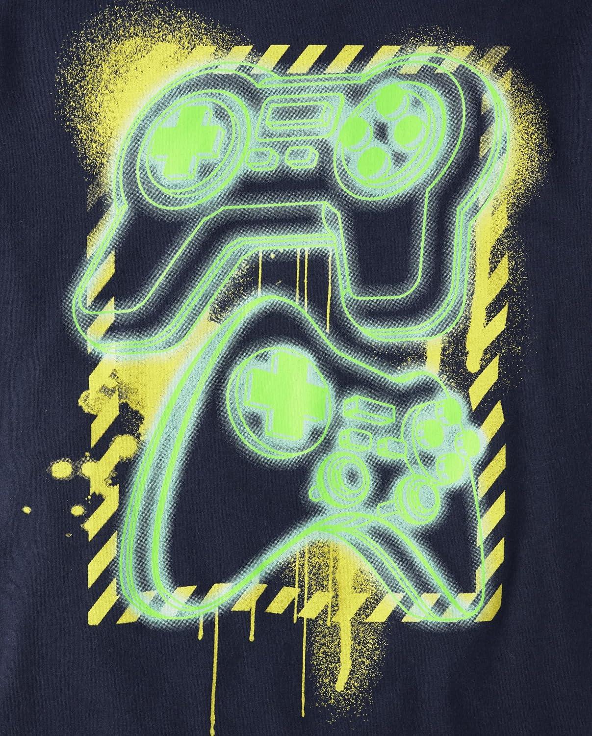 imageThe Childrens Place Boys Short Sleeve Graphic TShirt 3PackDual GamingControllerGaming 3pack