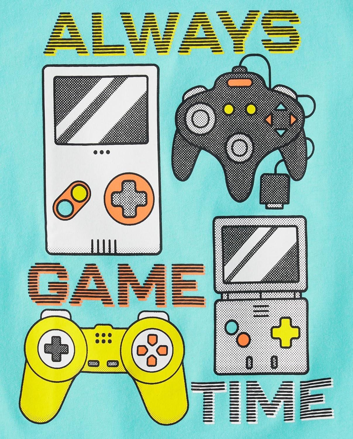 imageThe Childrens Place Boys Short Sleeve Graphic TShirt 3PackGame ControllerGame TimeLevel Up