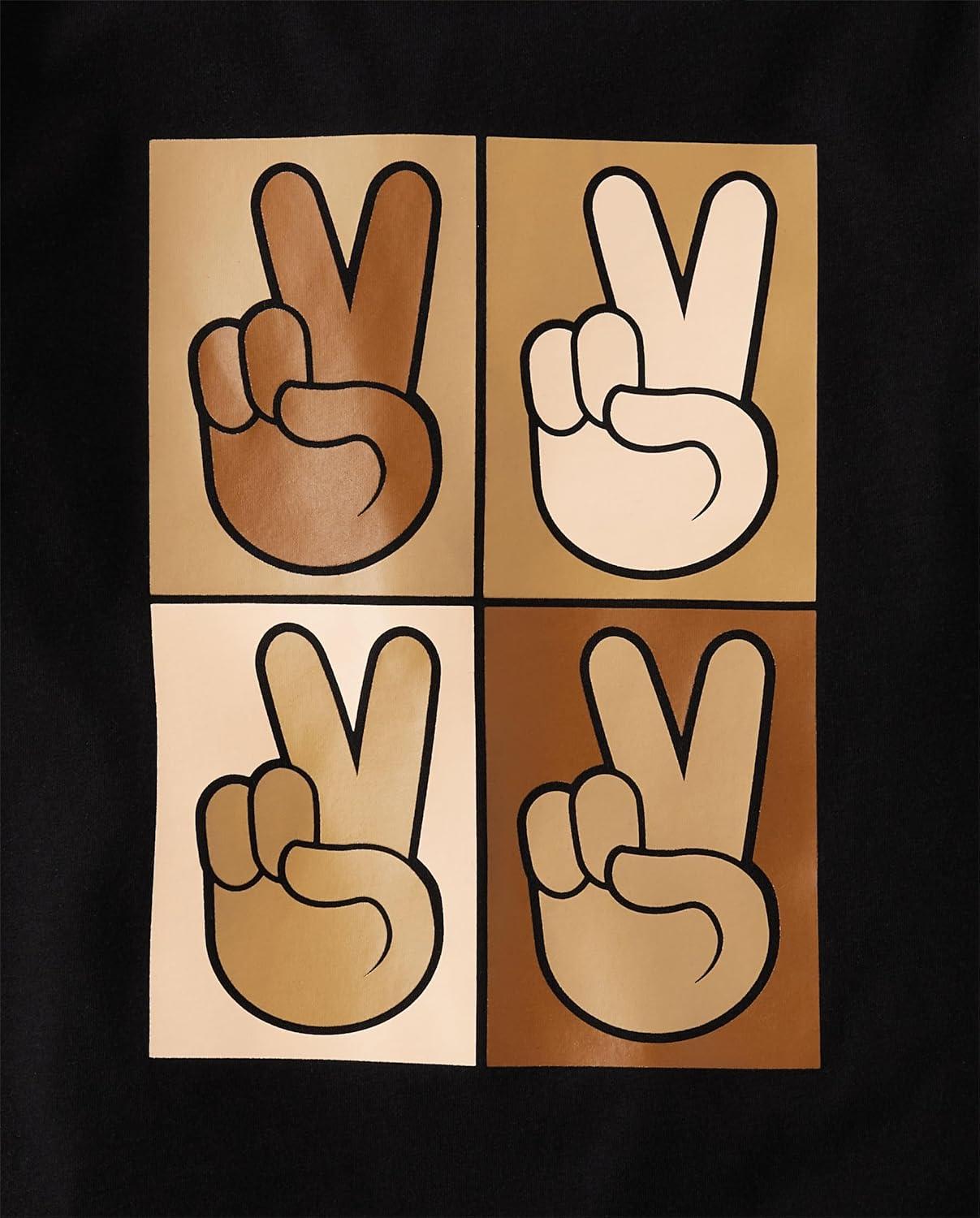 imageThe Childrens Place Boys Short Sleeve Graphic TShirt 3PackMultiplayerEmojisPeace