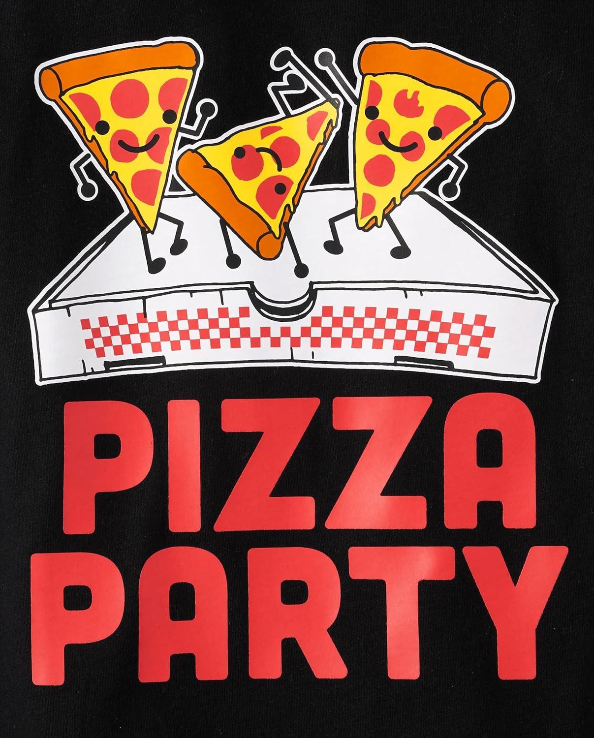 imageThe Childrens Place Boys Short Sleeve Graphic TShirt 3PackPizza PartyLevel UpAwesomeness