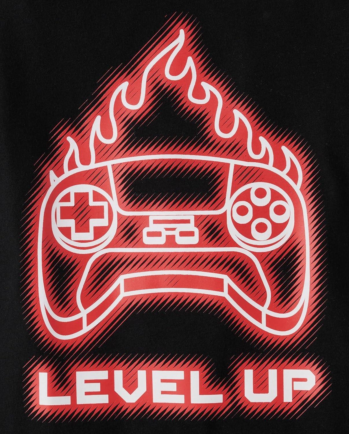 imageThe Childrens Place Boys Short Sleeve Graphic TShirt 3PackPizza PartyLevel UpAwesomeness