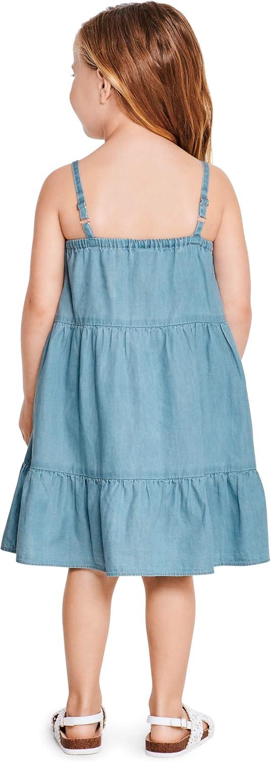 imageThe Childrens Place Girls Short Sleeve Dressy DressDenim Blue