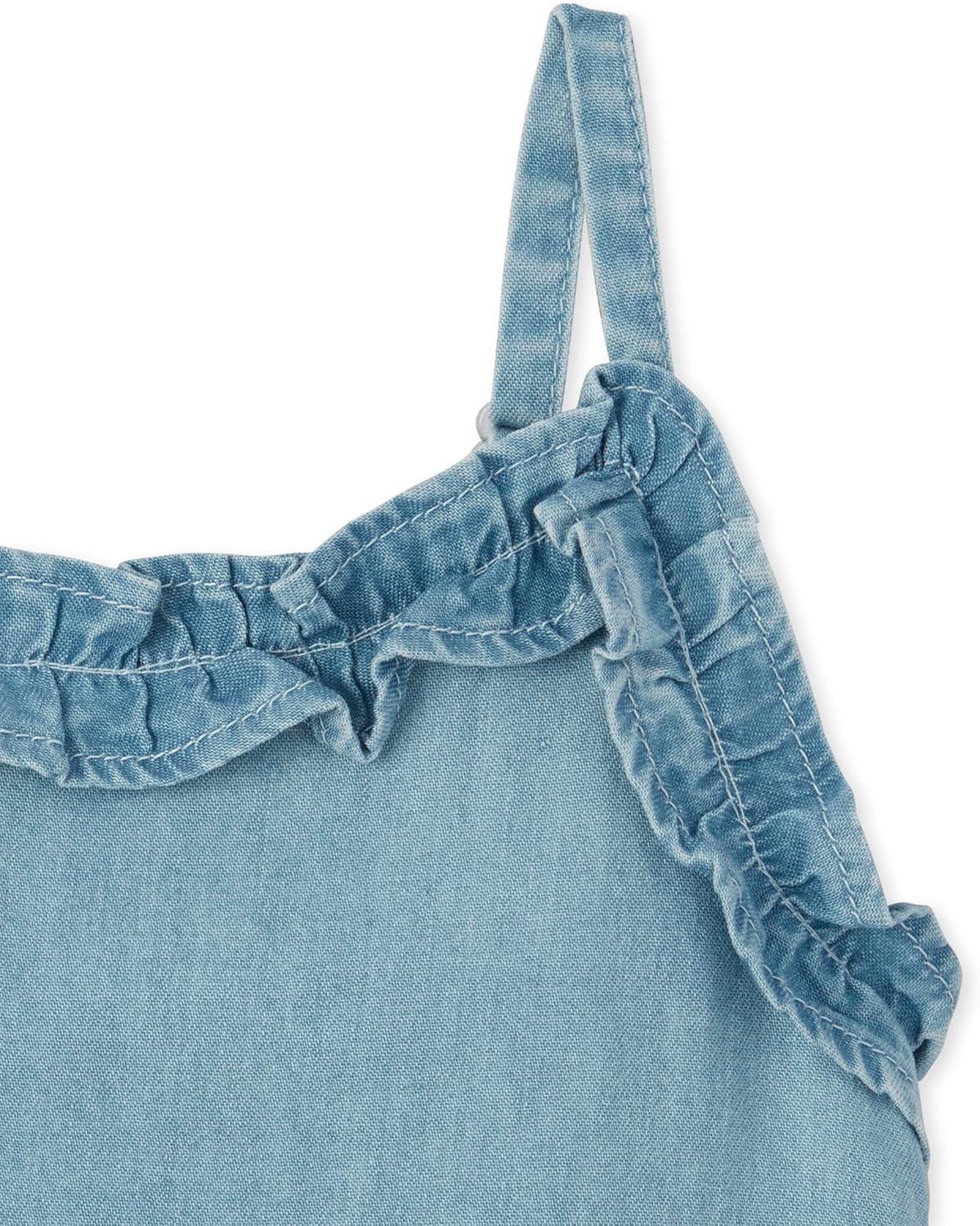 imageThe Childrens Place Girls Short Sleeve Dressy DressDenim Blue