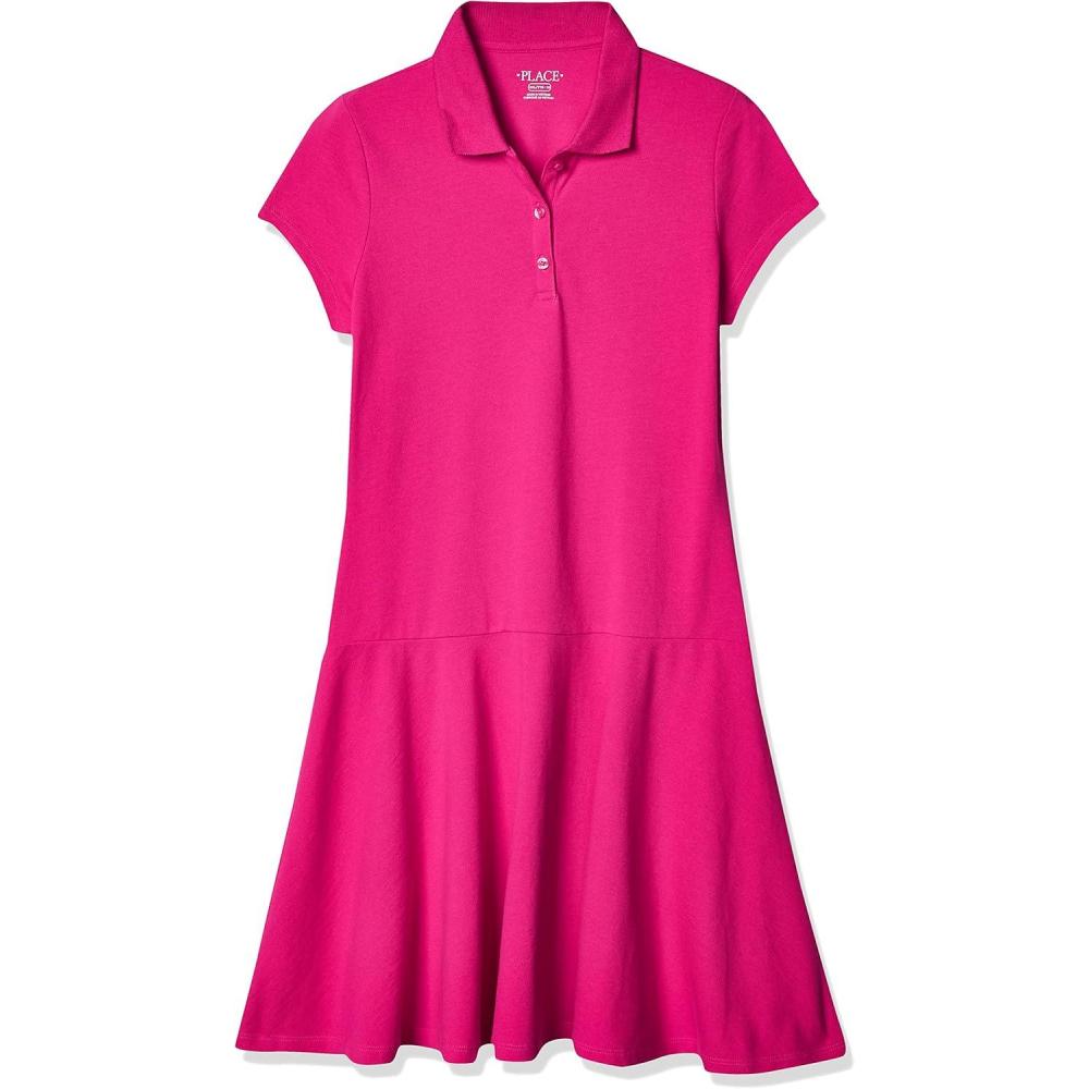 imageThe ChildrenS Place Girls Short Sleeve Picque Polo DressPink