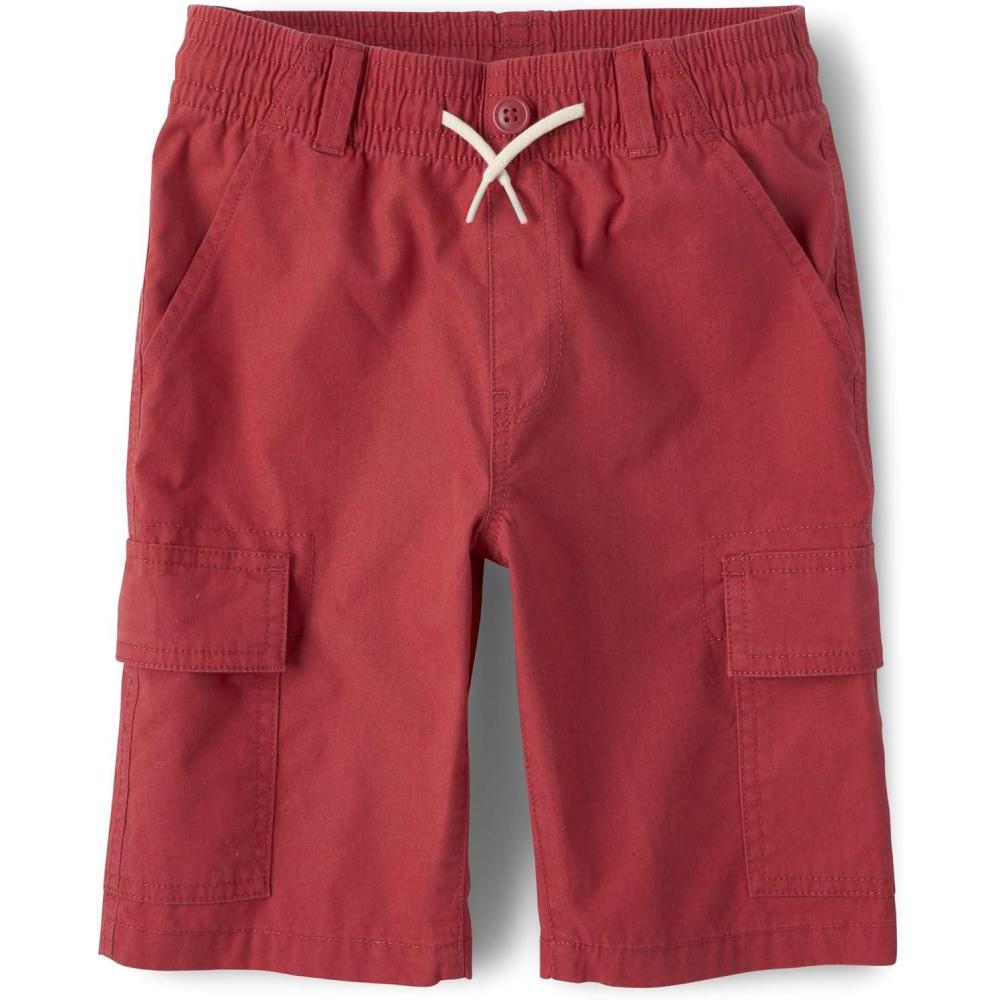 imageThe Childrens Place Baby Boys and Toddler Pull on Cargo ShortsHampton Red