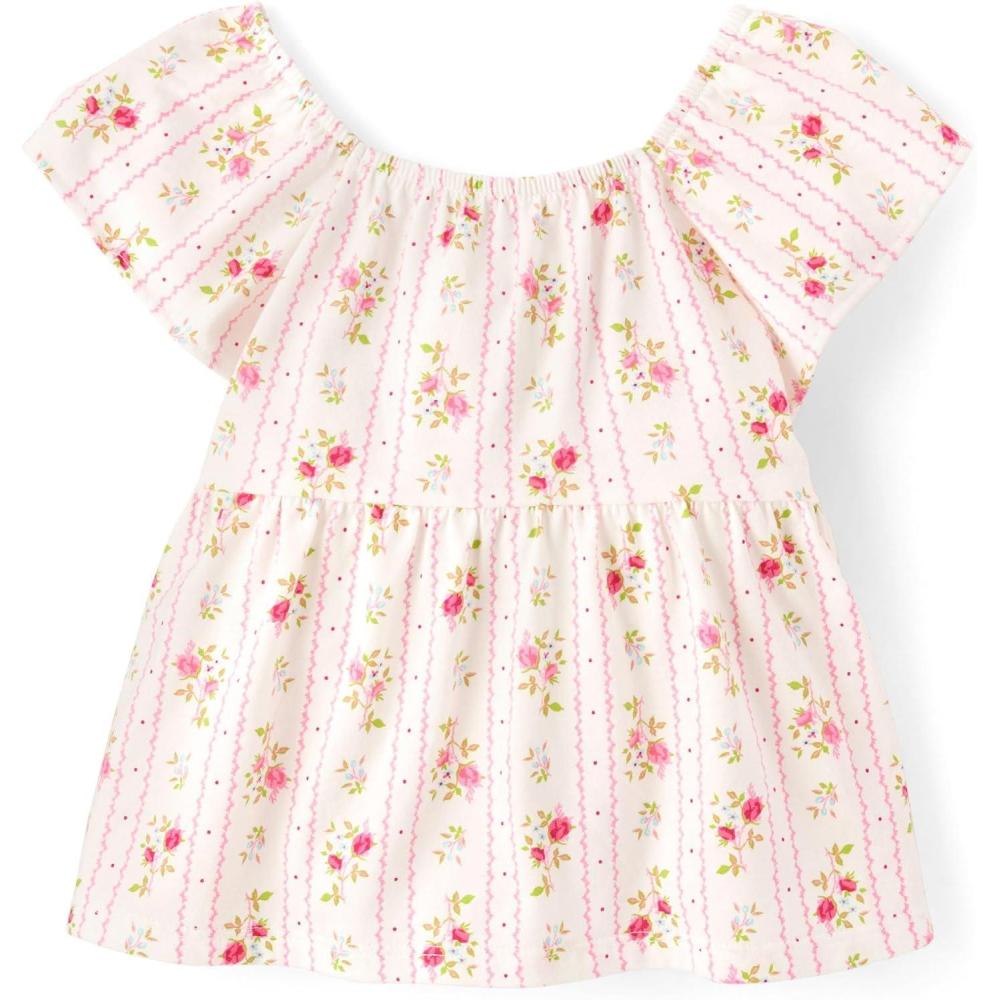 imageThe Childrens Place BabyGirls and Toddler Short Sleeve Flutter ShirtSimply White