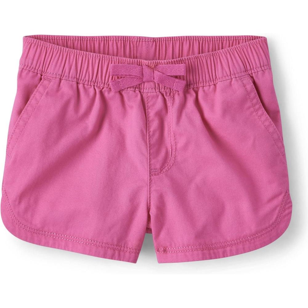 imageThe Childrens Place BabyGirls and Toddler Twill Pull on ShortsFrench Rose Pink